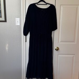 Talbots Classic Navy Long Sleeve Dress
